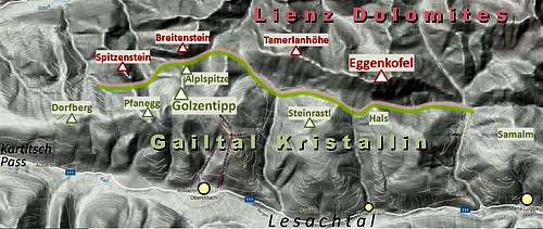Golzentipp relief map