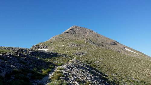 Summit pyramid of Profitis Ilias