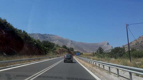 Saggias (1,227m) as seen from the road to Saggias gorge