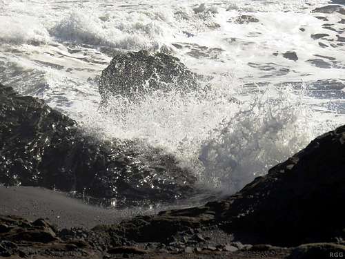 The Atlantic Ocean pounding Dyrhólaey