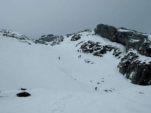 The entrance to the couloir,...