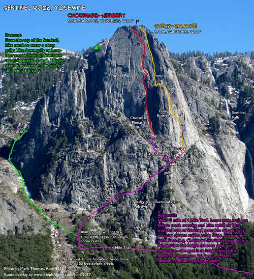 Route Overlay for Sentinel Rock Approach