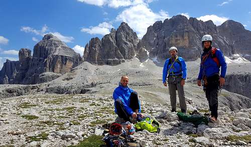 The magnificent summits of Sella group from the top of Sass dla Luesa