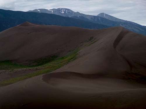 Twin Peaks at Right from Great Sand Dunes National Park