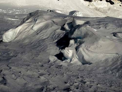 Bumpy area on the Svínafellsjökull glacier