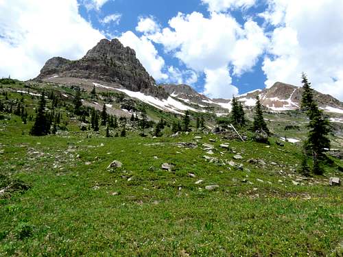 Hancock Peak (R), Point 12060 ft (L)