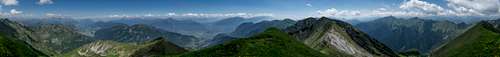 360° summit Panorama from Monte Tofino