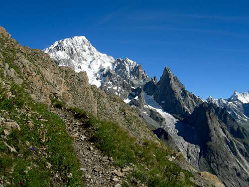 Mont Blanc seen from the track to Mont Fortin (2)