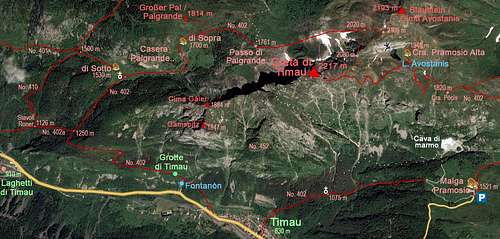 Creta di Timau map