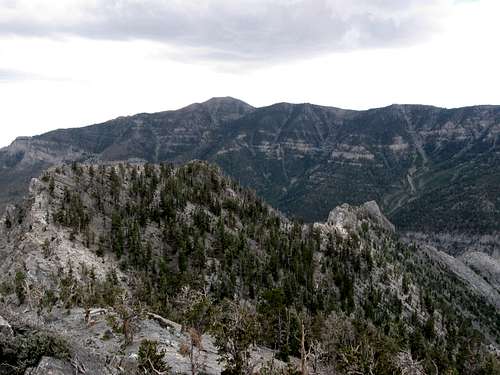 Looking South to Griffith Peak From the Summit of Cockscomb Ridge