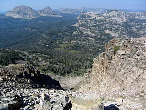 View west from top of scree chute