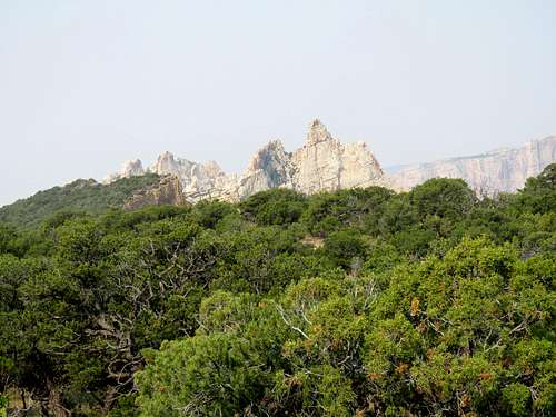 Some of the pinnacles of South Split Mountain