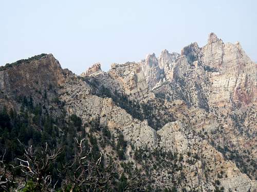 Zoomed view of South Split Mountain
