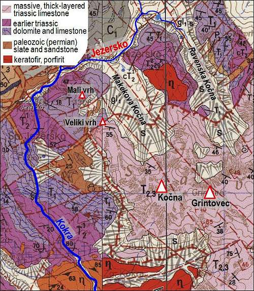 Geology of Kocna