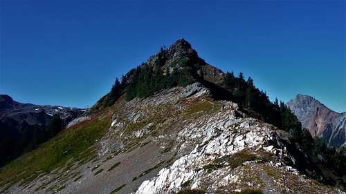 Looking at the true summit