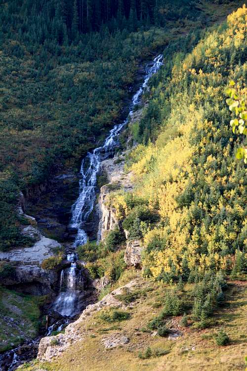 Waterfall coming from Horseshoe Basin
