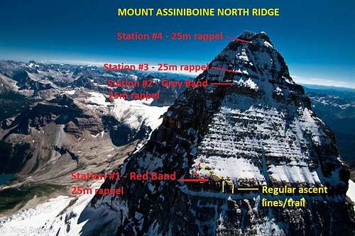 Assiniboine - New Rappel Stations North Ridge 2017
