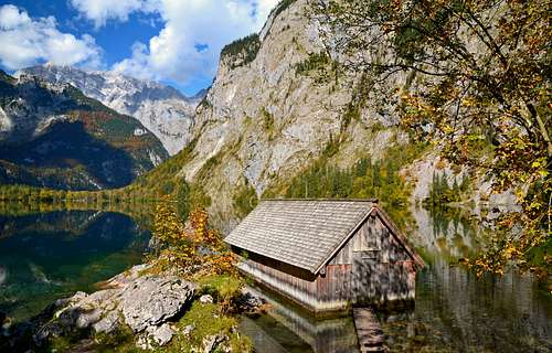 Obersee lake in autumn
