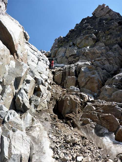 Granite Peak - Descending The Crux