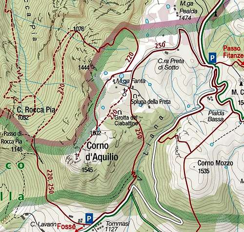 Corno d'Aquilio map