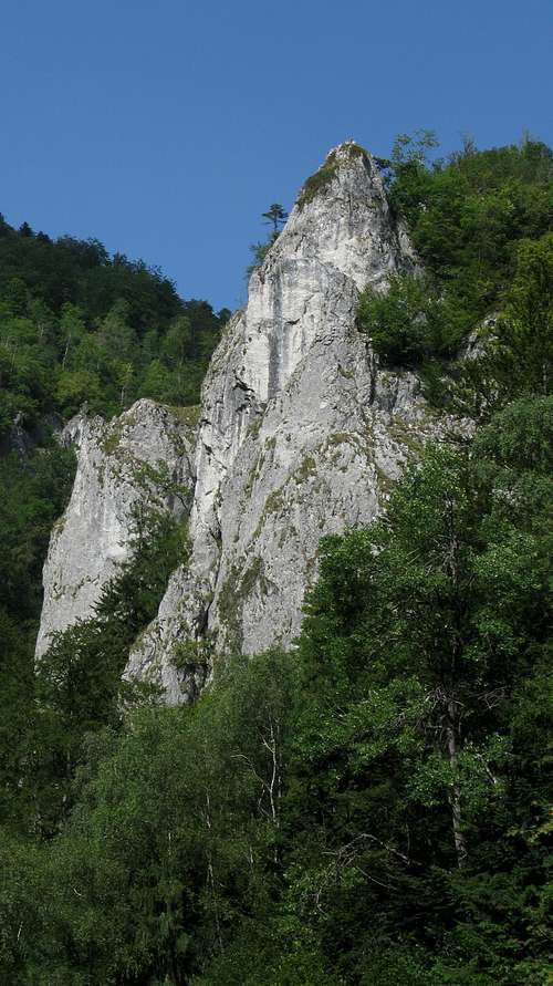 Crag with a cross