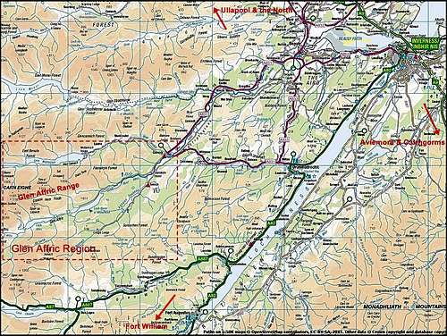Road connections for Glen Affric