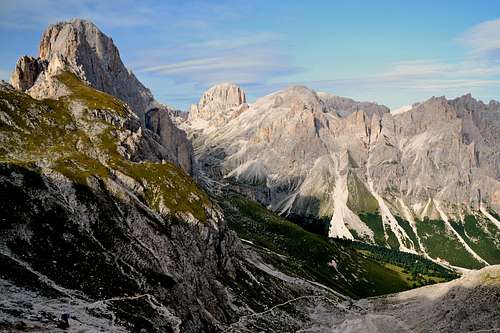 Rosengartenspitze (Cima Catinaccio) and the Antermoia mountains