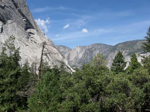 Looking West Towards Yosemite Falls From the Mist Trail