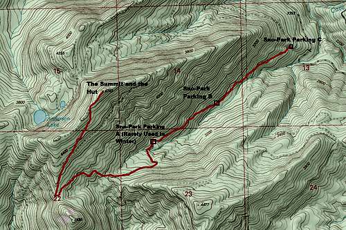 High Hut Route Map