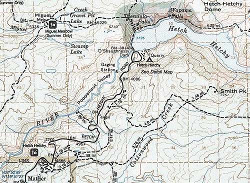 Map of Smith Peak trails and...