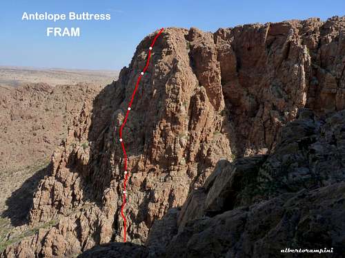 Beta of the route Fråm -  Antelope Buttress