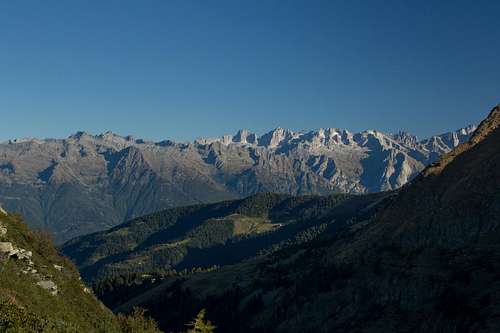Looking towards the Val Massino Alps