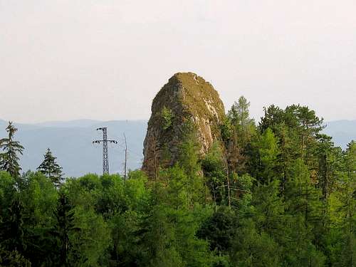The rock above trees