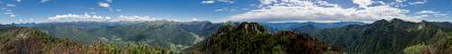 360° summit panorama from Cima Caset