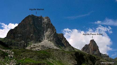 Aiguille Pierre André annotated pano