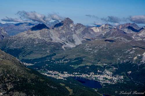 Piz Julier (11089 ft / 3380 m) & St. Moritz