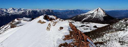 Summit of  La Rosta in winter
