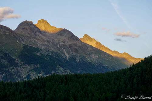 Piz Muragl (3157m) & Piz Languard (3265m) Alpenglow