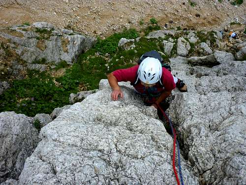 A crack on the Route Antonella, Soglio Sandri Menti