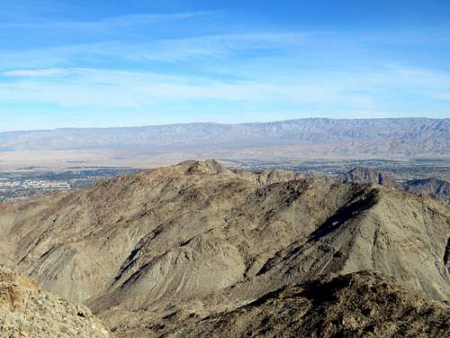 Indio Mountain (front) & Little San Bernardino Mountains (far)