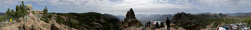 ​360° panorama from the highest spot you can reach on Pico de las Nieves