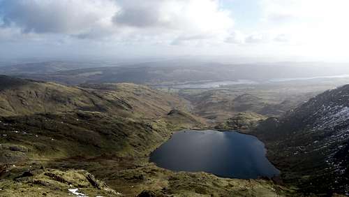 View over Levers Water from Great How Crags