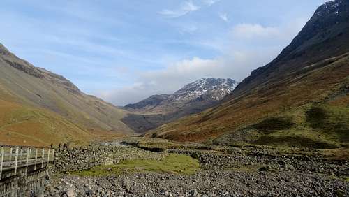 Looking back at Great End from near Wasdale Head