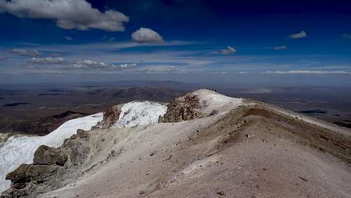Acotango summit looking east