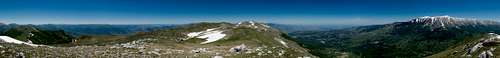360° summit panorama from Monte la Mucchia
