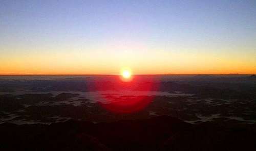 Sunrise from the summit.