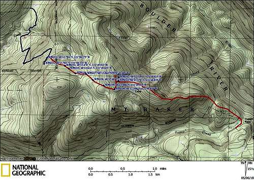 Mount Ditney Route Map