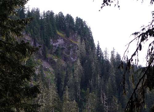 Cliffs on north side of Point 4263 - Mount Ditney East Approach
