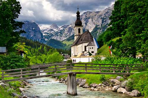 Ramsau in the Berchtesgaden region on a day in May
