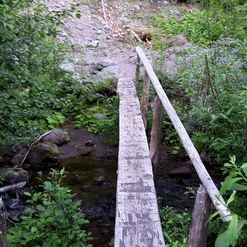 Bridge on the Kautz Creek Trail.
